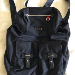 Tumi Voyager Nylon & Leather Backpack Black